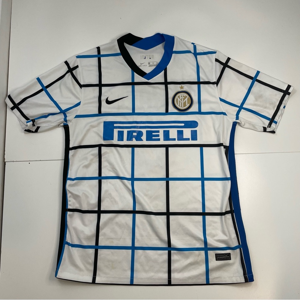 Nike Inter Milan Jersey Men’s XLWhite Check Away 2020 Football Soccer